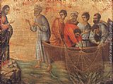 Duccio Di Buoninsegna Famous Paintings - Appearence on Lake Tiberias